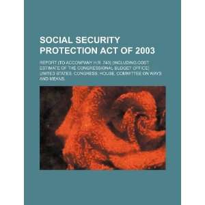  Social Security Protection Act of 2003 report (to 
