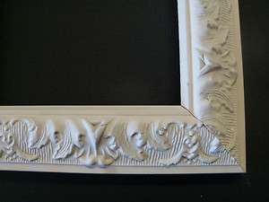   Off White Victorian Ornate Picture Frame Custom Made Panoramic Sizes