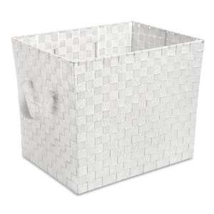  Whitmor 6581 2042 WHT Woven Strap Laundry Basket, White 