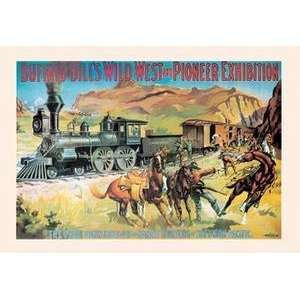  Vintage Art Buffalo Bill The Great Train Hold Up   02909 