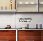 Kitchen God Art Vinyl Wall Lettering Words Decal Quote