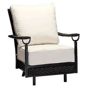  Equestrian Green Outdoor Lounge Chair with Cushions 