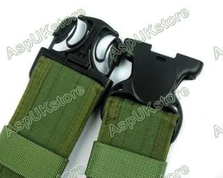 Tactical Load Bearing Cambat Duty Web Belt Green A  