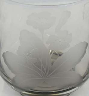 Caithness Scotland Brown Floral Glass Vase Primrose  