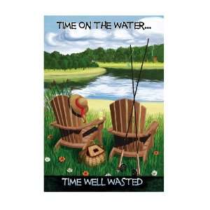   Regular Size Flag, 29x43,Time on the Water Patio, Lawn & Garden