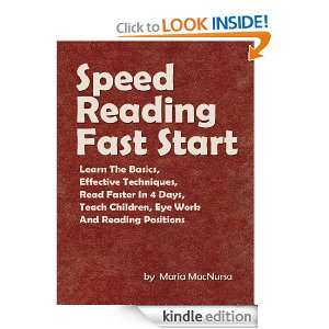 Speed Reading Fast Start Learn The Basics, Effective Techniques, Read 