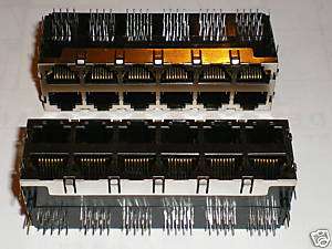 16x Block of 12 RJ45 CAT5/5E/6 Right Angle Board Mounting Shielded 