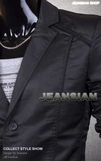 VVW Mens Designer Slim Fit Jacket Blazer Coat Shirt Stylish Black S M 