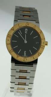 Genuine Bvlgari Stainless 18k Yellow Gold and Stainless Steel Watch.