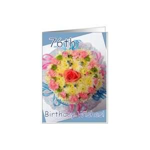  76th Birthday   Floral Cake Card Toys & Games