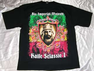 New Imperial Majesty Haile Selassie I King T SHIRT XXL Black  