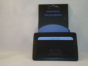 BLACK LEATHER CREDIT CARD WALLET CASE HOLDER VERY THIn  