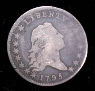 1795 HALF DOLLAR, NICE ORIGINAL VG, FLOWING HAIR  