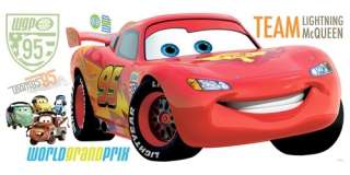   LIGHTNING MCQUEEN WALL DECAL Cars Movie Stickers 034878119267  