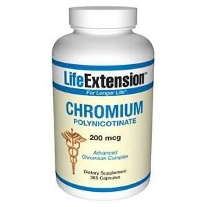  Chromium Polynicotinate  200 mcg 365 capsules Health 