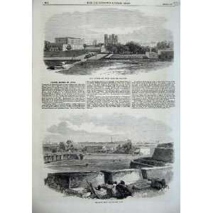  Fort Church Barracks Calcutta 1870 Plassey Gate Cannon 