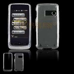 for LG Rumor Touch phone 2 PC clear plastic cover case  