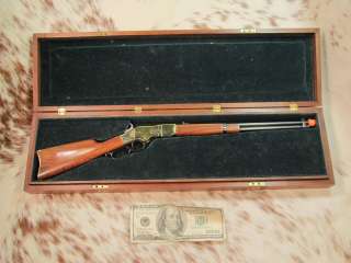 Miniature 1866 Winchester Rifle in 1/2 Scale w/ Walnut case   18x2 