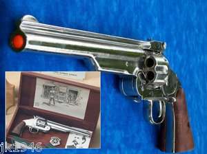  Boxed Set Replica 1869 S&W Schofield Revolver Prop Gun Nickel  