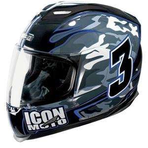 Icon Airframe Team Helmet   3X Large/Blue Automotive