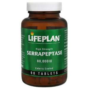  Lifeplan Serrapeptase 80,000 Iu 90 Tablets Health 