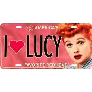  I Love Lucy License Plate Pink 
