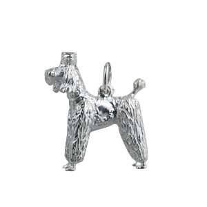  British Jewellery Workshops Silver 23x19mm poodle Charm or 