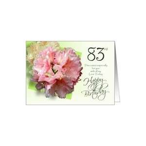  83rd Happy Birthday   Pink Rhododendrons Card Toys 