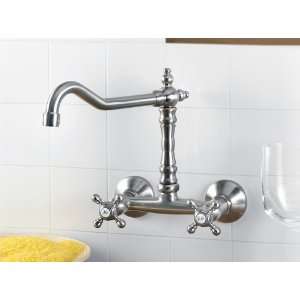  Mico Victorian Wall Mount Kitchen Faucet Wth Lever Handles 