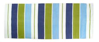 STRIPED 100% COTTON YOGA PRACTICE MAT BLUE AND GREEN RETAIL OVER $60 