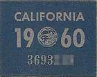 1960 california plates  