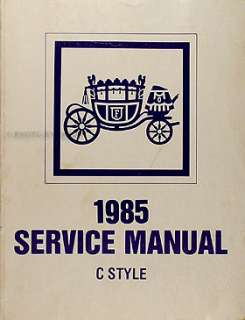 1985 Cadillac Body Shop Manual Fleetwood Brougham Deville FWD Original 