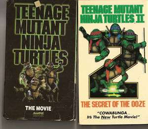 1990 1991 VHS Movie Teenage Mutant Ninja Turtles 1 & 2  