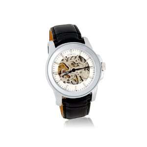  Stylish PU Leather Band Wrist Watch White 