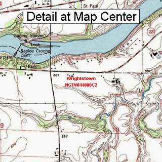  USGS Topographic Quadrangle Map   Wrightstown, Wisconsin 