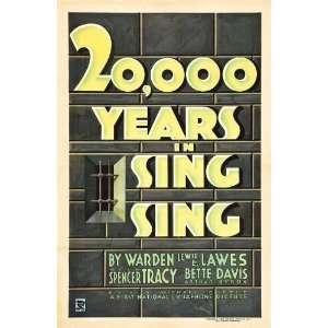  20,000 Years in Sing Sing Poster Movie B 27 x 40 Inches 