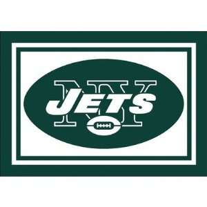  NFL Spirit New York Jets Football Rug Size 54 x 78 