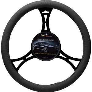 Moda Motorsports 9022 Black Medium Sport Leather Steering Wheel Cover