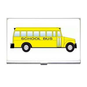 Yellow School Bus Business Card Holder New  