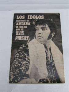 Rare Vintage Elvis Presley Magazine Cover Argentine  