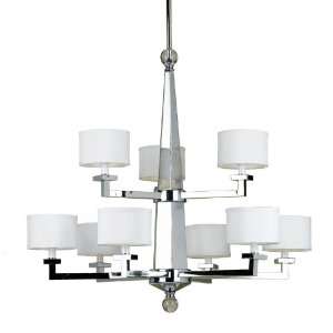 AF Lighting 6902 9H Chrome Chloe Transitional 9 Light 29 Up Lighting 