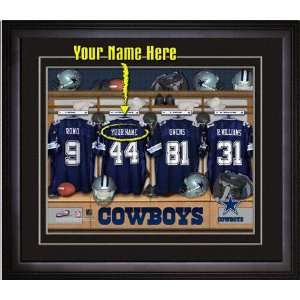  Dallas Cowboys Customized Locker Room 12x15 Framed 