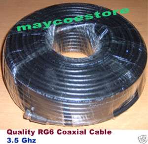 200 FT RG 6 Satellite TV Coaxial Cable RG6 3.5 Ghz NEW  