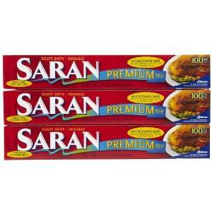 Saran Premium Plastic Wrap,  3 pack  Grocery & Gourmet 