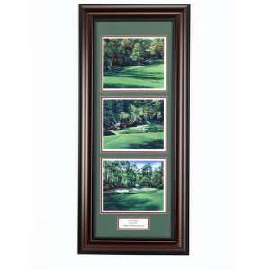 Amen Corner Holes 11, 12, & 13 Double Matted Framed Golf Art 