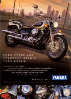 1998 Yamaha V Star Custom Motorcycle Photo print ad  