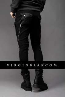 vb HOMME Mens Flap Zip Pocket Zip Leg Skinny Jeans 0VW  