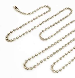 100 BALL CHAIN NECKLACES 18 Nickel Plated, 2.4mm  