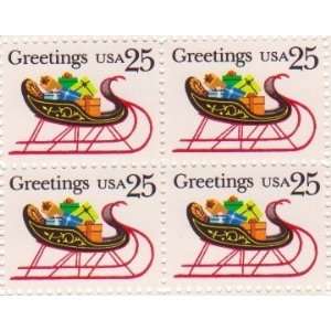     Sleigh of Presents Set of 4 x 25 Cent US Postage Stamps Scot 2428