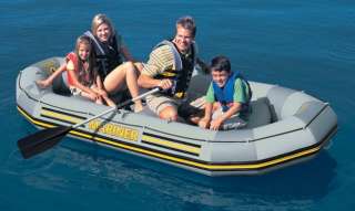   Mariner 4 Inflatable Raft River/Lake Boat Set 078257683765  